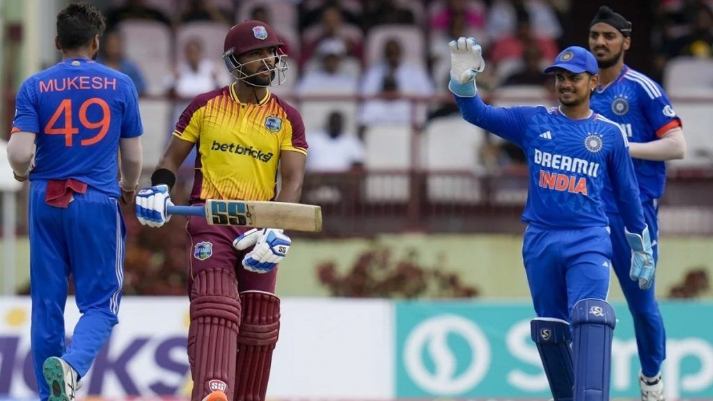 India lost to West Indies by four runs in the first T-20