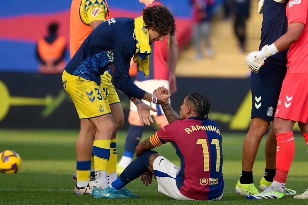 Barcelona slumped to a shock 2-1 against Las Palmas