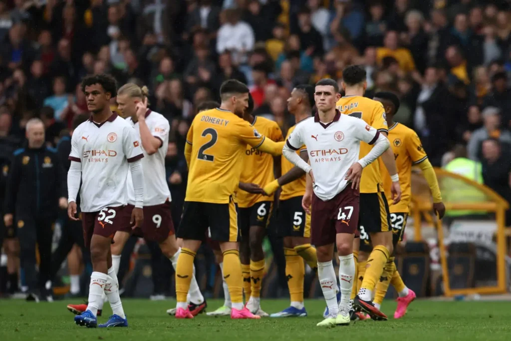 Manchester City defeated Wolves in the Premier League
