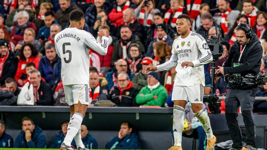 Mbappe scores twice as Real Madrid beats Athletic Club 3-0