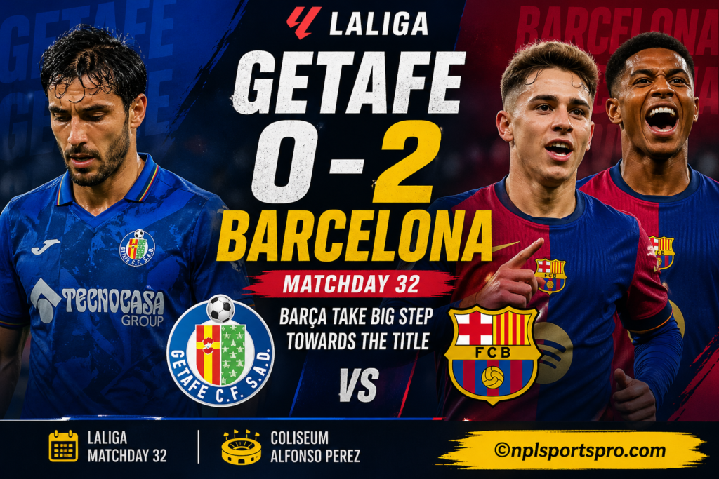 Barcelona moved one step closer to winning the La Liga title after a 2-0 victory over Getafe