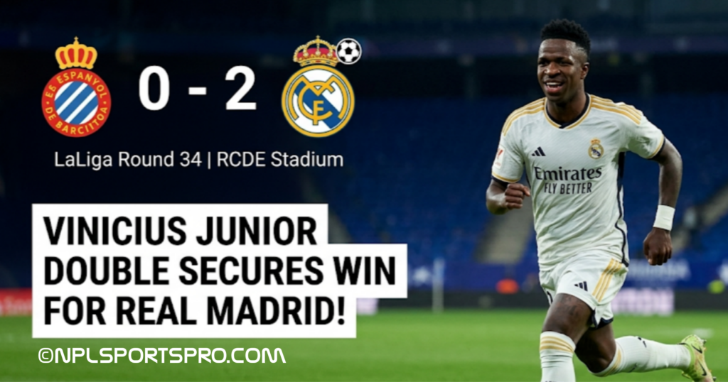 Vinicius Jr. Double Leads Real Madrid to Victory at RCDE Stadium