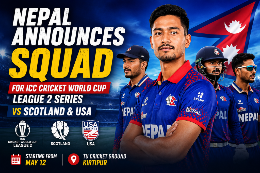 Nepal Announces Squad for ICC Cricket World Cup League 2 Series