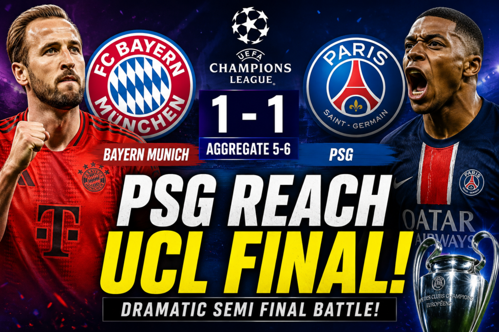 PSG Reach UEFA Champions League Final After Dramatic Battle Against Bayern Munich in Semi Final Thriller