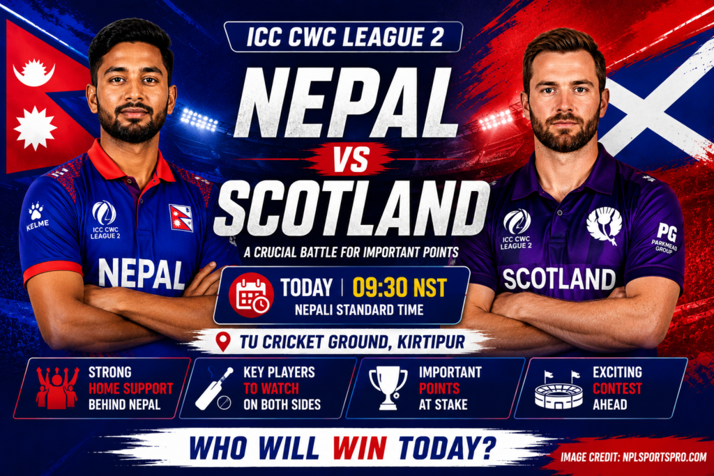 Nepal vs Scotland: ICC Men’s Cricket World League 2, Match Preview
