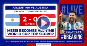 Messi makes history as Argentina beat Austria 2-0 in FIFA World Cup clash