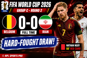 Belgium held by Iran in frustrating goalless draw despite playing with 10 men in the World Cup 2026