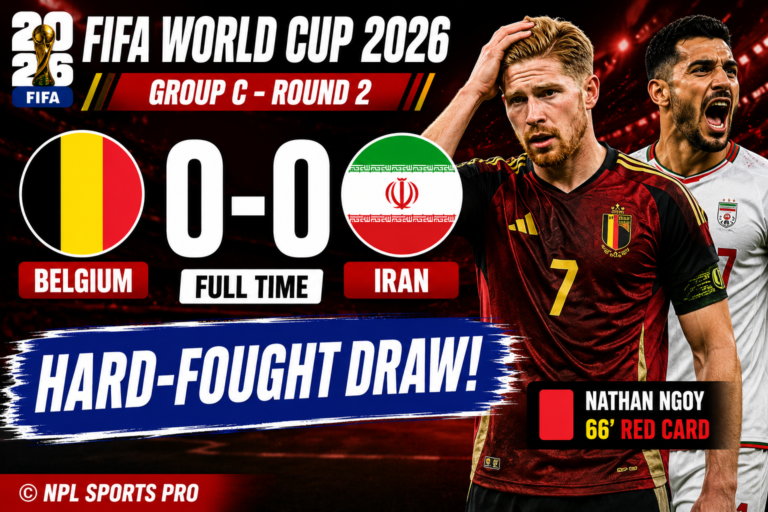 Belgium held by Iran in frustrating goalless draw despite playing with 10 men in the World Cup 2026