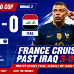 France Cruise Past Iraq 3-0 as Mbappe and Dembele Shine in FIFA World Cup Round 2