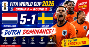 Netherlands Hammer Sweden 5-1 as Gakpo and Brobbey Lead Dutch Charge