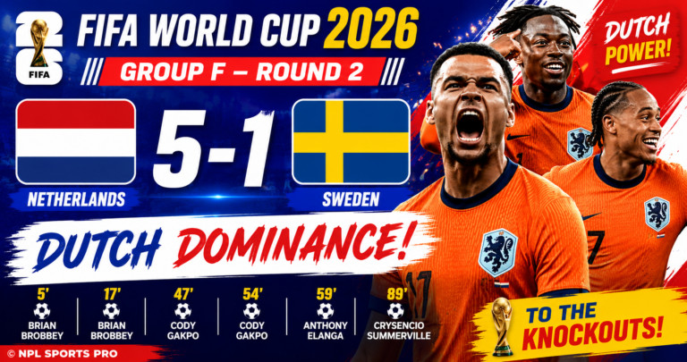 Netherlands Hammer Sweden 5-1 as Gakpo and Brobbey Lead Dutch Charge