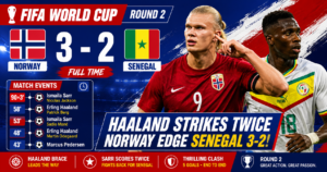 Haaland Double Helps Norway Edge Senegal in Five Goal FIFA World Cup Thriller