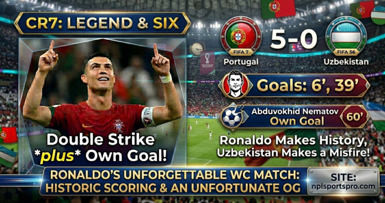Portugal Crush Uzbekistan 5-0 as Cristiano Ronaldo Makes World Cup History