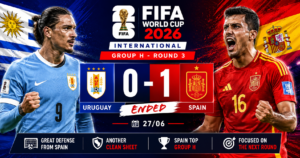 Spain beats Uruguay 1-0 to Seal Group H Top Spot at FIFA World Cup 2026
