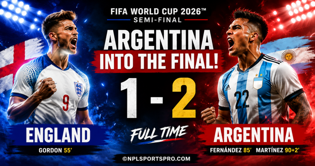 England 1-2 Argentina: Martinez’s Late Heroics Send Argentina into FIFA World Cup 2026 Final