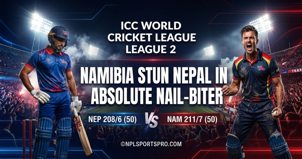 ICC CWC League 2: Nepal Suffer Heartbreaking 3-Run Defeat Against Namibia