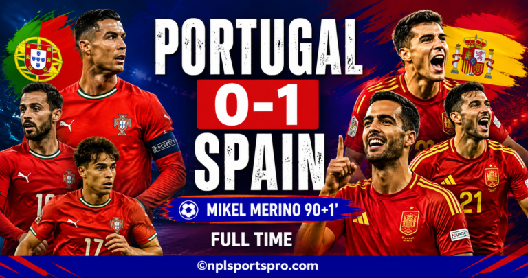 Portugal 0-1 Spain: Cristiano Ronaldo Left Heartbroken, Merino Stuns Portugal in Stoppage Time